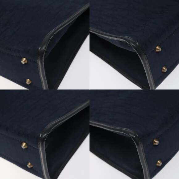 DIOR Trotter Canvas Hand Bag Navy Gold - Picture 10 of 12